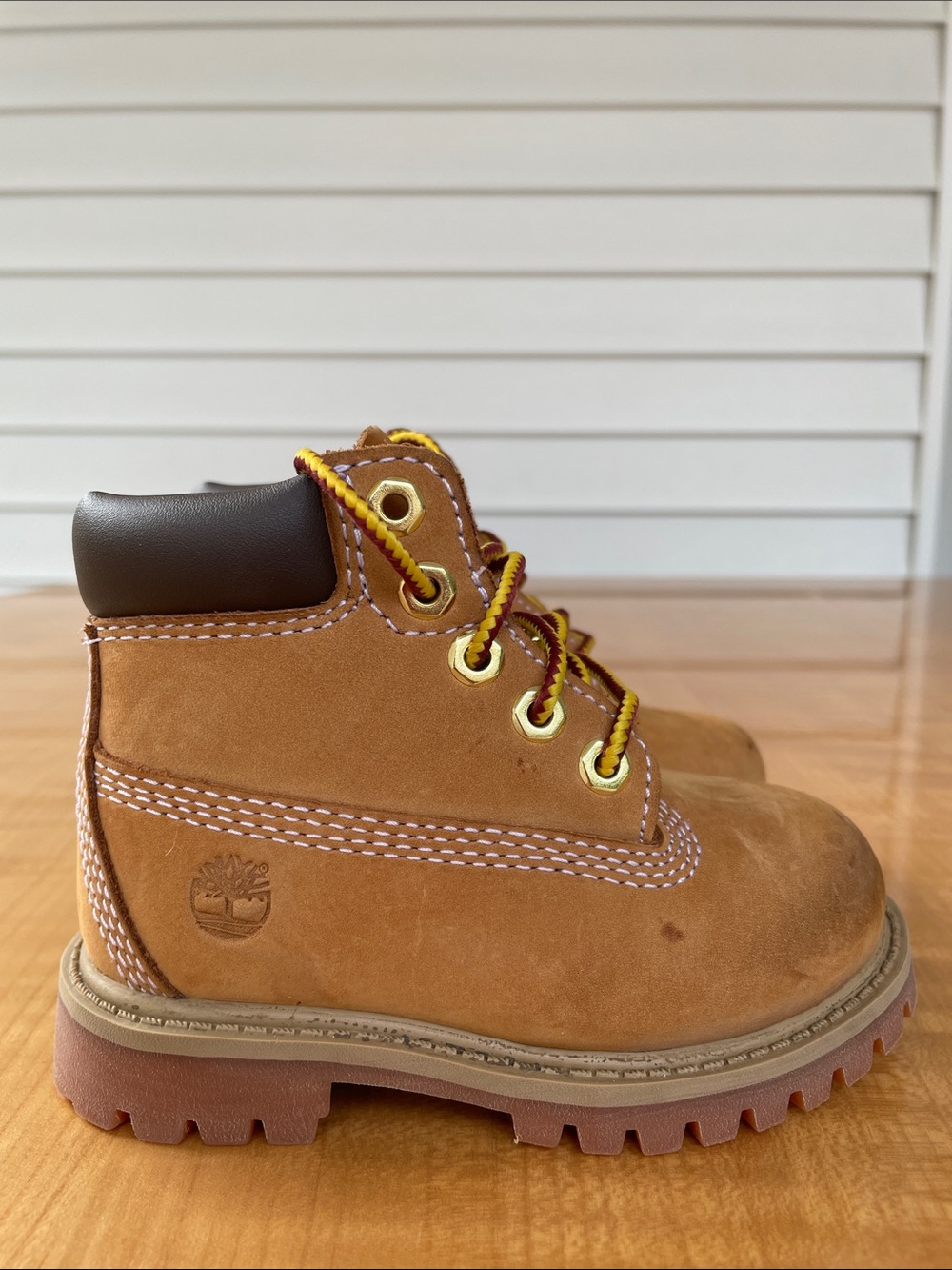 Timberland Baby/Toddler Premium Waterproof Wheat Lace-Up Boots Size 6